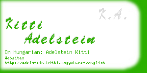 kitti adelstein business card